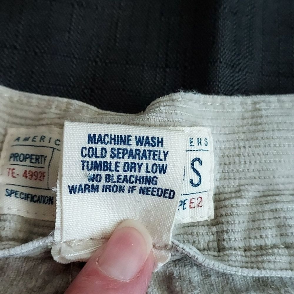 American Eagle Cords Women's Corduroy Pants Straight Leg Button Fly‎ Beige Tan 8 - Picture 5 of 11